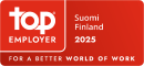 Top Employer Suomi 2025 -sertifikaatti